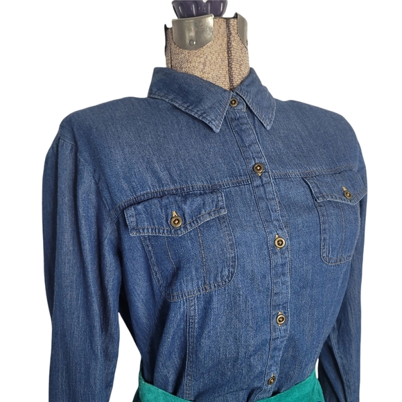 Lee Riders button down denim shirt size Medium - Picture 2 of 8